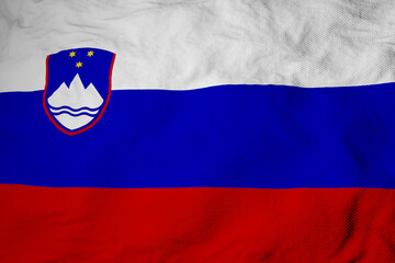 Waving Flag of Slovenia in 3D rendering