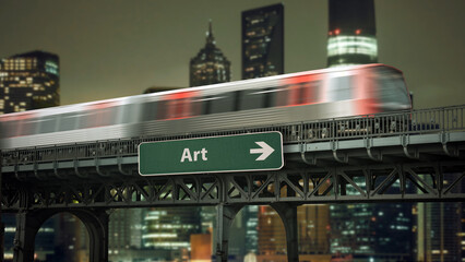 Fototapeta premium Street Sign to Art