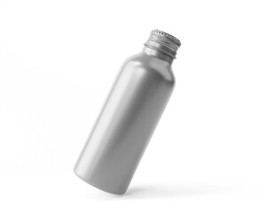 Aluminium Bottle with transparent background. Blank bottle. 3d rendering.
