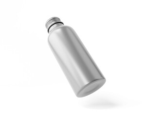 Aluminium Bottle with transparent background. Blank bottle. 3d rendering.