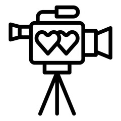 video camera icon style