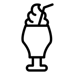 Obraz premium Milkshake Icon Style