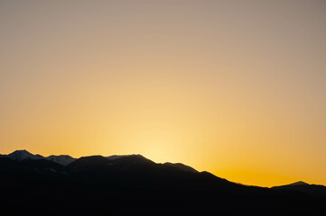 夕方の木曽山脈