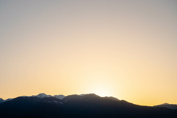 夕方の木曽山脈