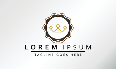 Kingdom Of Golden Crown Abstract Vector And Logo Design Or Template Flat King Business Icon Of Corporate Identity.