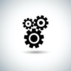cogwheel icon, on white background