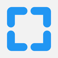 Maximize icon in flat style about multimedia, use for website mobile app presentation