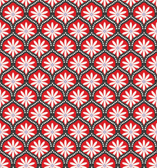 Modern Art Deco Style Sweet Fashion Flowers Trendy Colors Damask Decorative Illustration Hand Drawn Seamless Pattern Perfect for Allover Fabric Print or Wrapping Paper