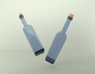 3D Rendered Bottles Mockup Template