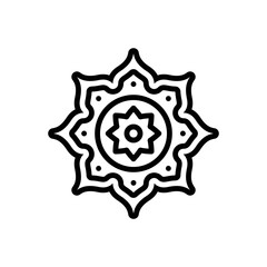 Fototapeta premium Black line icon for oriental