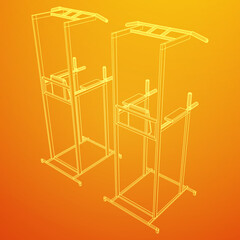 Fototapeta premium Pull up bar. Upper body workout, bodybuilding exercise.