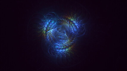3D rendering abstract round light background