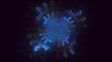 3D rendering abstract round light background