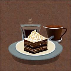 Schokoladentorte mit Kaffee
