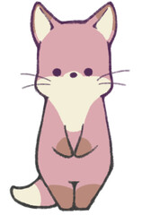 擬人化したきつね