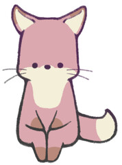 擬人化したきつね