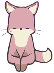 擬人化したきつね