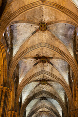 Detail of interior of Barcelona Cathedral