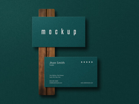 elegant and modern business card mockup	