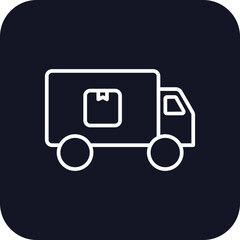 Delivery truck delivery service icons with black filled outline style. Shipping logistics symbol sign. Simple vector illustration. Related to package, fee, fast courier