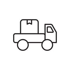 Delivery pickup delivery service icons with black outline style. Shipping logistics symbol sign. Simple vector illustration. Related to package, fee, fast courier