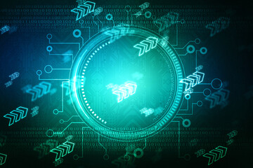 
2d illustration technology background

