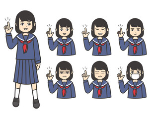 女子学生 ワンポイント 01