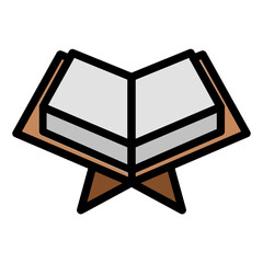 Quran color line icon