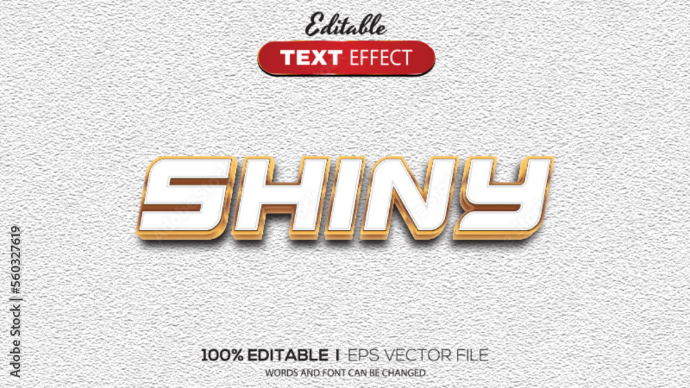 Poster 3d editable text effect shiny theme