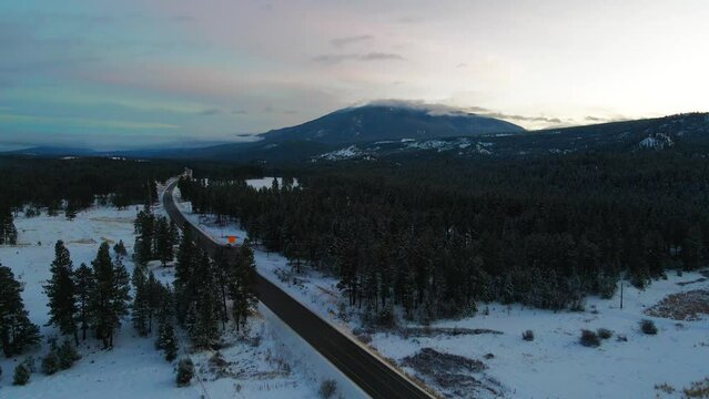 Captivating Sunset Over the Canadian Rockies Along Highway 93 in Southeast British Columbia