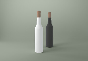 3D Rendered Bottles Mockup Template