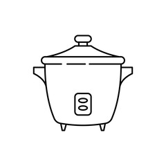 Rice cooker icon design. isolated on white background.