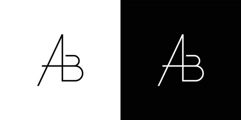 Modern and elegant AB initials logo design 2