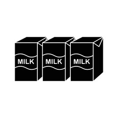 Milk pack icon design, isolated on white background