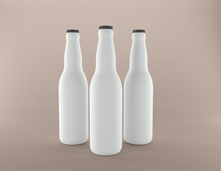 3D Rendered Bottles Mockup Template