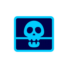 skull head x-ray vector icon for app