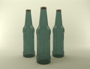 3D Rendered Bottles Mockup Template