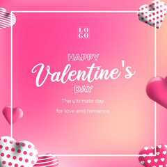 Happy valentine day gradient background