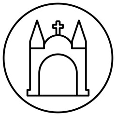 Obraz premium church icon