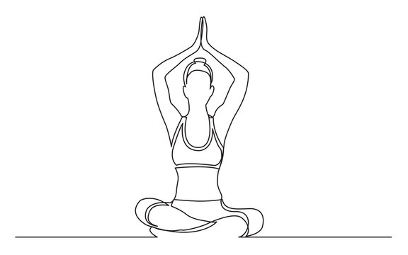 Yoga Continuous Line Drawing Images – Browse 4,294 Stock Photos, Vectors,  and Video