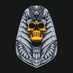 skull mummy for tshirt design