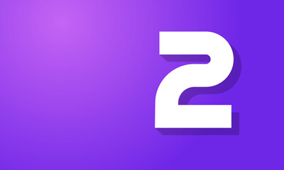 2 Number New White Purple Modern Company Logo