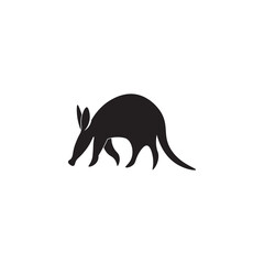 silhouette of a aardvark