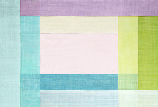 Korean traditional patchwork background of ramie fabric. Pastel tone.
