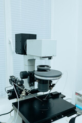 Modern multifunctional medical microscope, modern medical equipment.