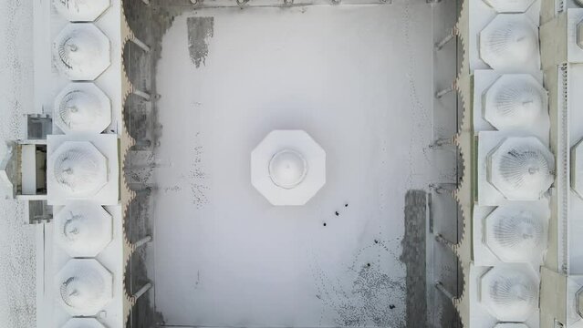 Camlica Mosque in the Winter Season Drone Video, Camlica Hill Uskudar, Istanbul Turkey