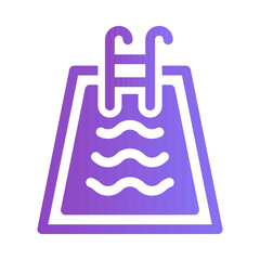 Flat illustration on a theme swimming pool