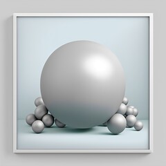 Soft pop grey balls created with AI