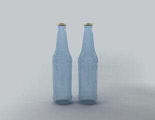 3D Rendered Bottles Mockup Template