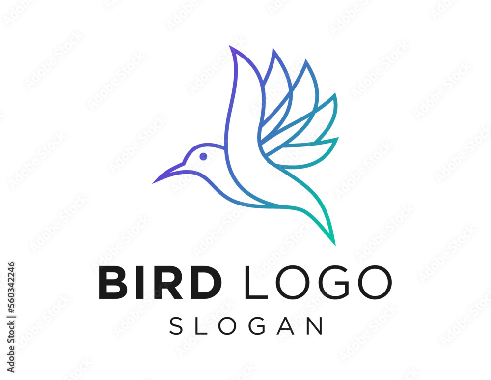 Poster logo about bird on white background. created using the coreldraw application.